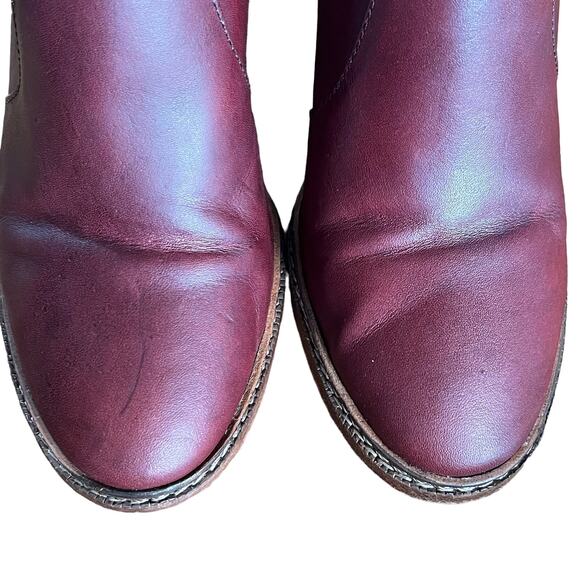 Rivet & Thread  Burgundy Ankle Boots Size 10 - Picture 4 of 11